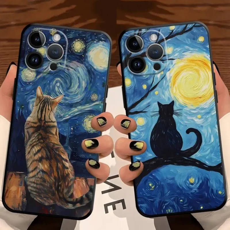 Case for iPhone 17 16 Pro Max 11 14 12 X XS XR 15 Plus SE 7 8 17Air 13 Mini Soft Back Phone Cover Van Gogh Art