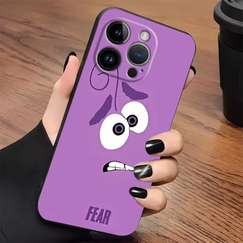 Soft Back Phone Cover Case for iPhone 15 Plus 12 14 17Air 7 8 13 Mini X XS XR 11 SE 17 16 Pro Max Disneys Inside Out